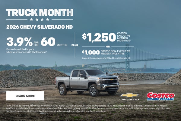 2026 Chevy Silverado HD. 3.9% APR for 60 Months For well-qualified buyers when you finance with G...